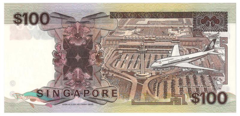 Singapore. 100 dollars. Banknote. Type 1984. - UNC.