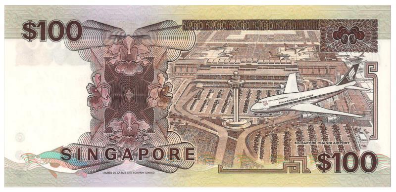 Singapore. 100 dollars. Banknote. Type 1984. - UNC.