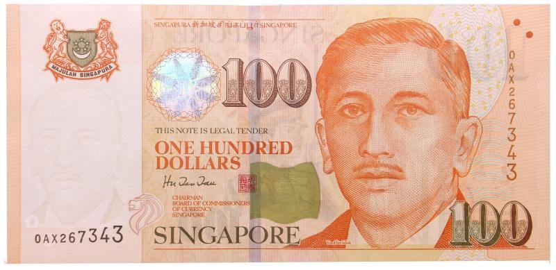 Singapore. 100 dollars. Banknote. Type 1999. - UNC.