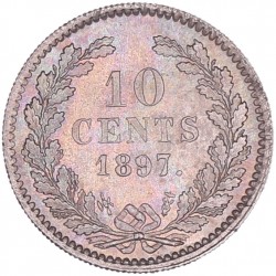 10 Cent Wilhelmina 1897. FDC.