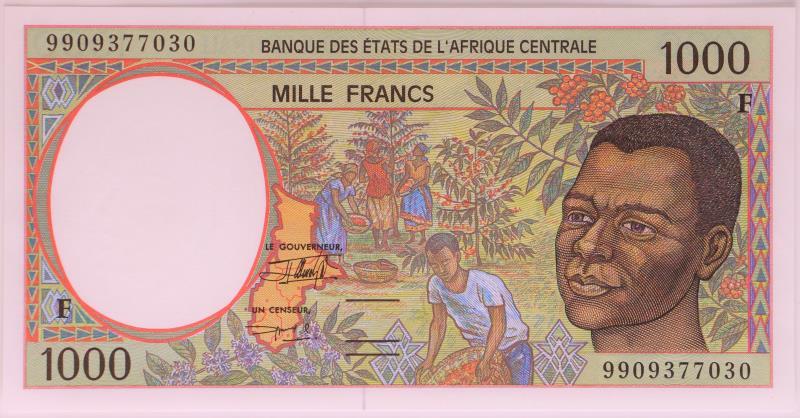 Central African States. 1000 francs. Banknote. Type 2000. - UNC.