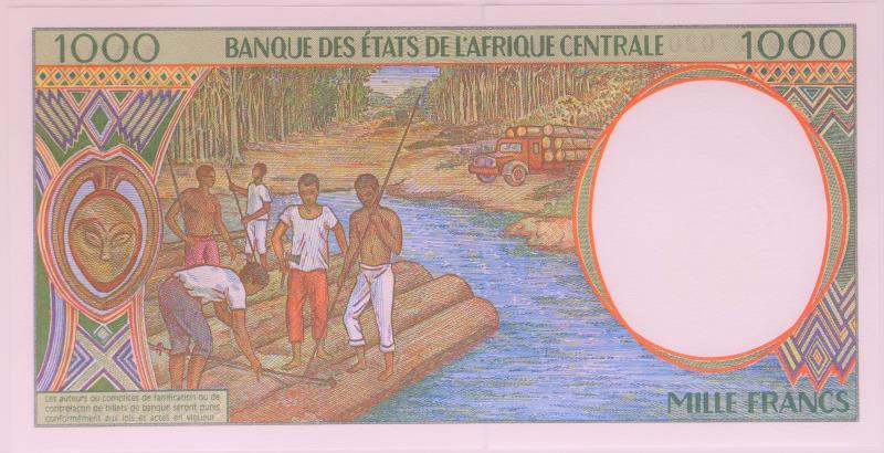 Central African States. 1000 francs. Banknote. Type 2000. - UNC.