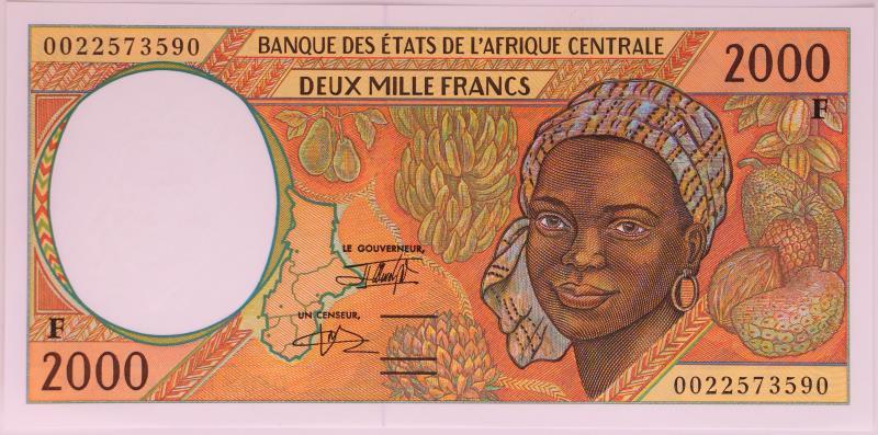 Central African States. 2000 francs. Banknote. Type 2000. - UNC.