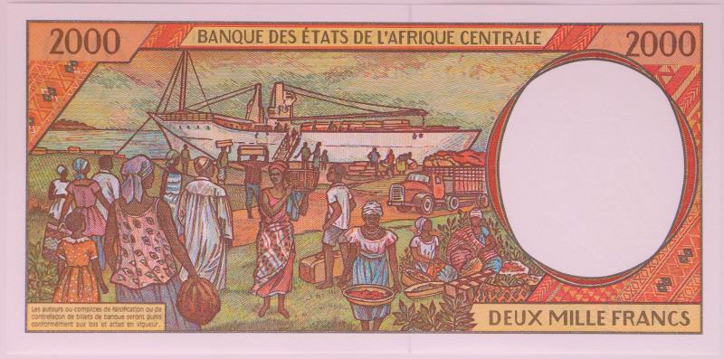 Central African States. 2000 francs. Banknote. Type 2000. - UNC.