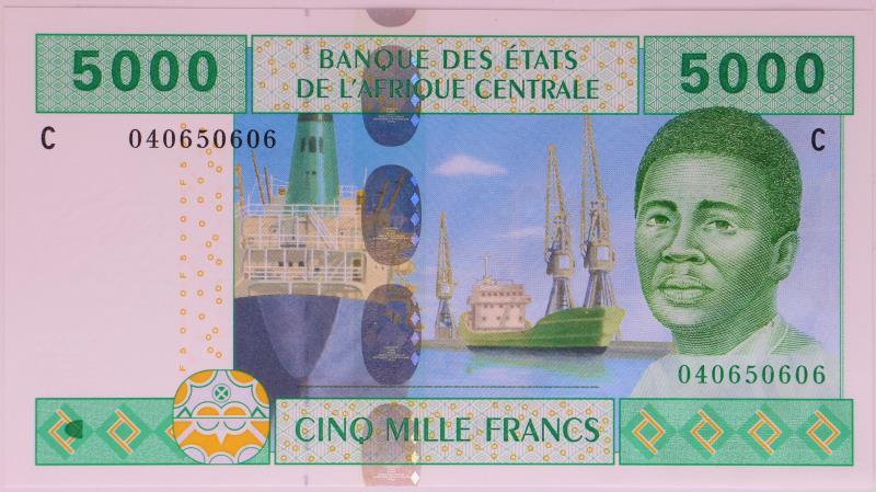 Central African States. 5000 francs. Banknote. Type 2002. - UNC.