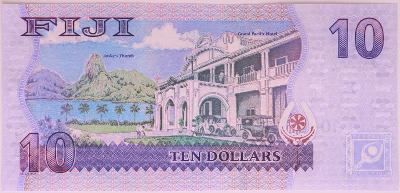 Fiji. 10 dollars. Banknote. Type 2013. - UNC.
