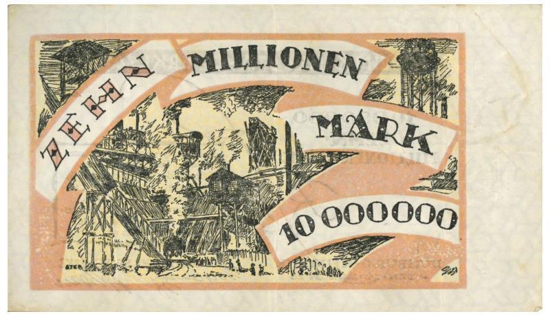 Germany. 10 millionen mark. Banknote. Type 1923. - Fine / Very Fine.