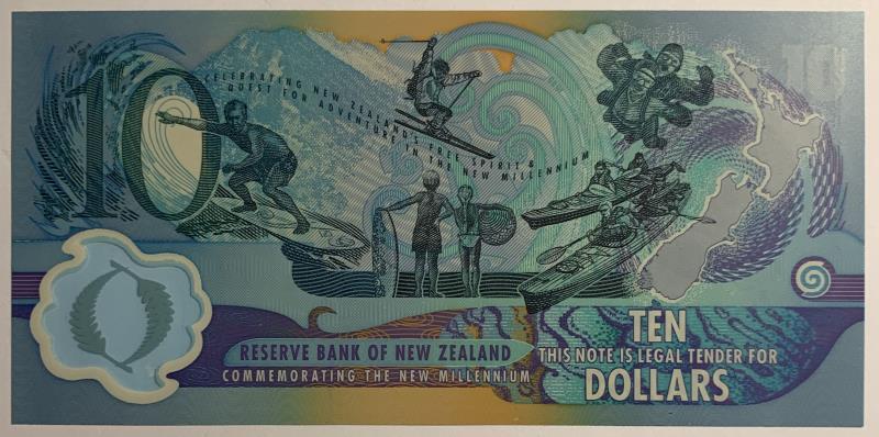 New Zealand. 10 dollars. Banknote. Type 1991. - UNC.