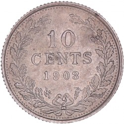10 Cent Wilhelmina 1903. FDC.