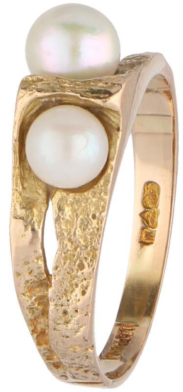 Roségouden Lapponia Whisper ring, parel - 14 kt.