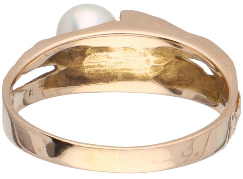 Roségouden Lapponia Whisper ring, parel - 14 kt.