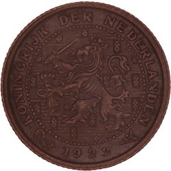 ½ Cent Wilhelmina 1922/21. Prachtig -.