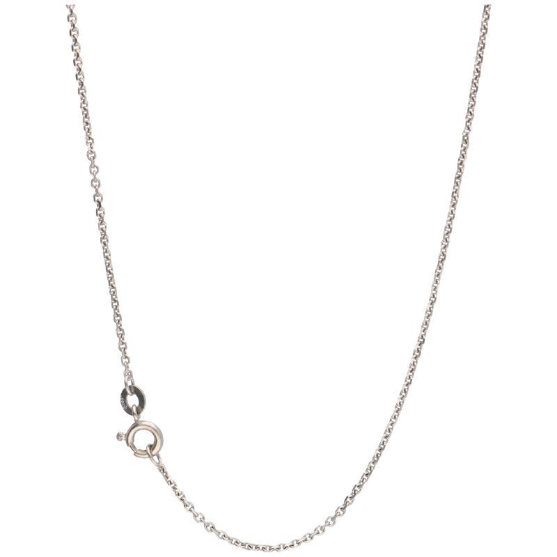 Witgouden collier, diamant - 18 kt.