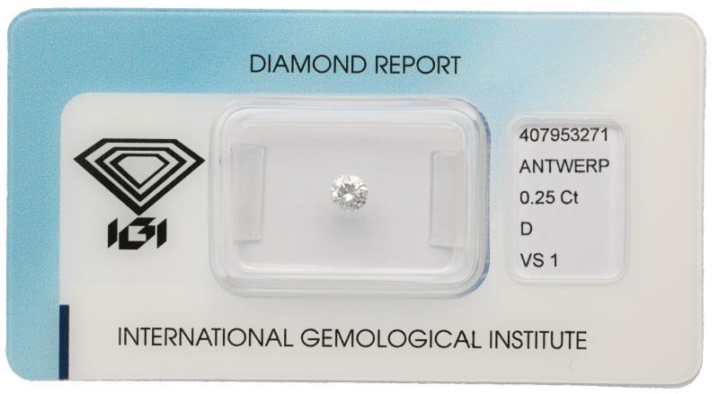 IGI Rond Briljant geslepen diamant 0.25 ct.