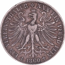 German states. Hamburg. Vereinsthaler. 1860.