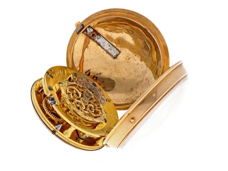 Zakhorloge goud, snek spillegang ''Gudin, Paris'' - Herenzakhorloge - Handopwindbaar - ca. 1800.