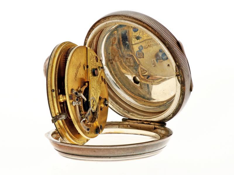 Zakhorloge zilver, ankergang ''J.G. Graves, Sheffield'' - Herenzakhorloge - Handopwindbaar - ca. 1890.