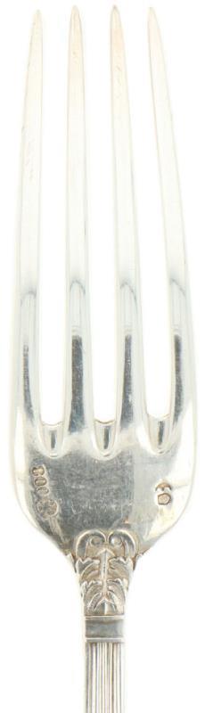 (6) Delige set dinervorken zilver.