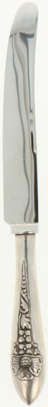 (6) Delige set Diner messen zilver.
