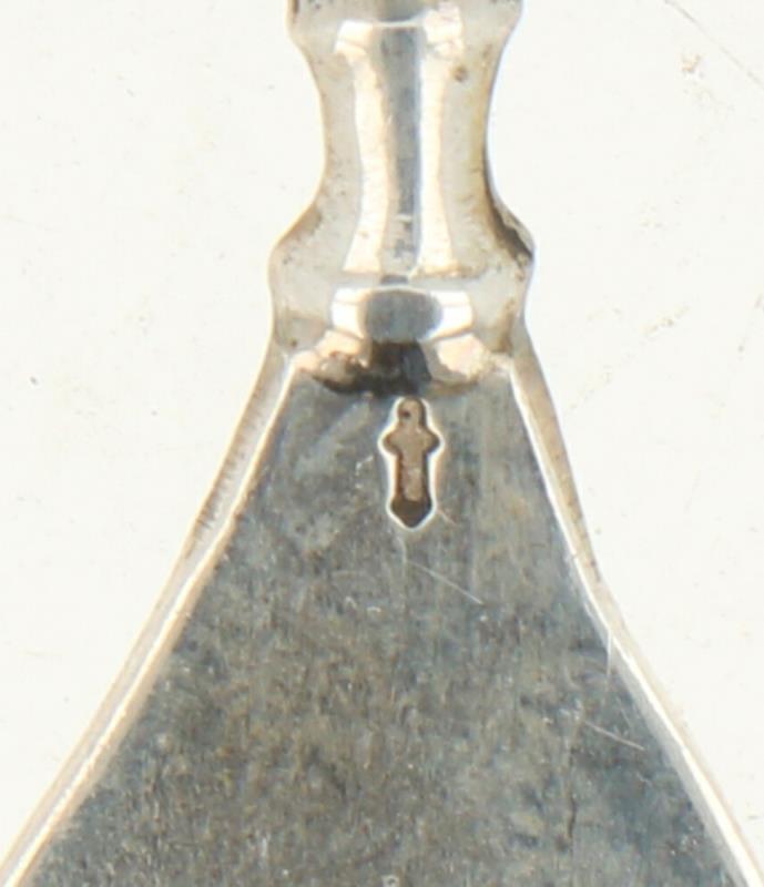 (12) Delige set gebaksvorkjes zilver.