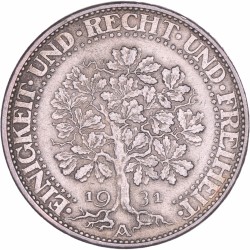 Germany. Weimar Republic. 5 Mark. 1931 A