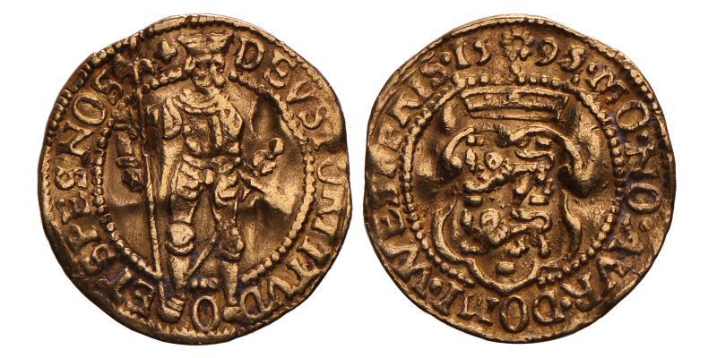 Gouden Dukaat. Hongaars type West-Friesland 1595/92. Fraai / Zeer Fraai (R, vouwspoor).