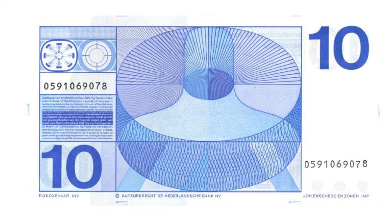 Nederland. 10 gulden. Bankbiljet. Type 1968. Frans Hals - UNC.