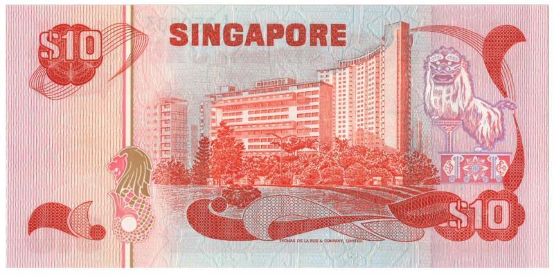 Singapore. 10 dollars. Banknote. Type 1976. - UNC.