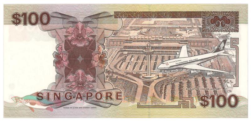 Singapore. 100 dollars. Banknote. Type 1984. - UNC.