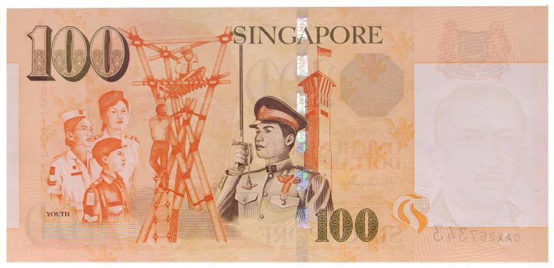 Singapore. 100 dollars. Banknote. Type 1999. - UNC.