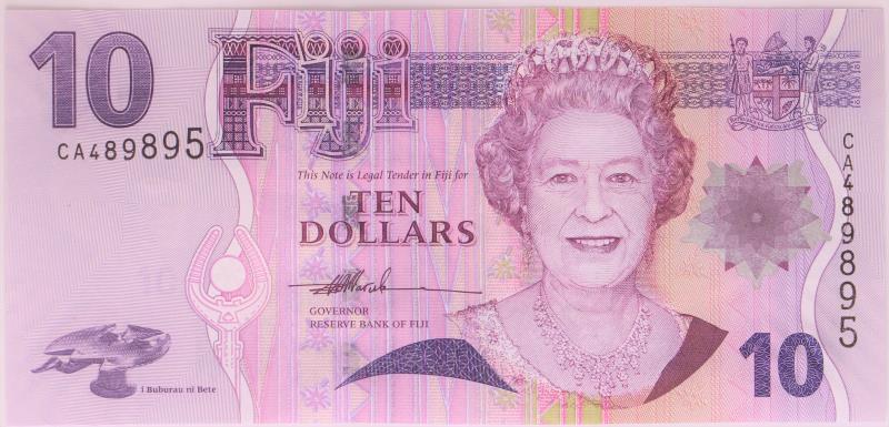 Fiji. 10 dollars. Banknote. Type 2013. - UNC.