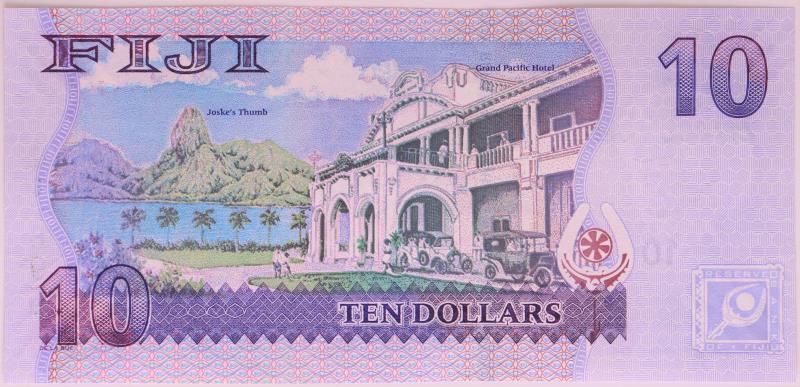 Fiji. 10 dollars. Banknote. Type 2013. - UNC.