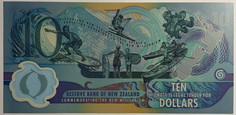 New Zealand. 10 dollars. Banknote. Type 1991. - UNC.