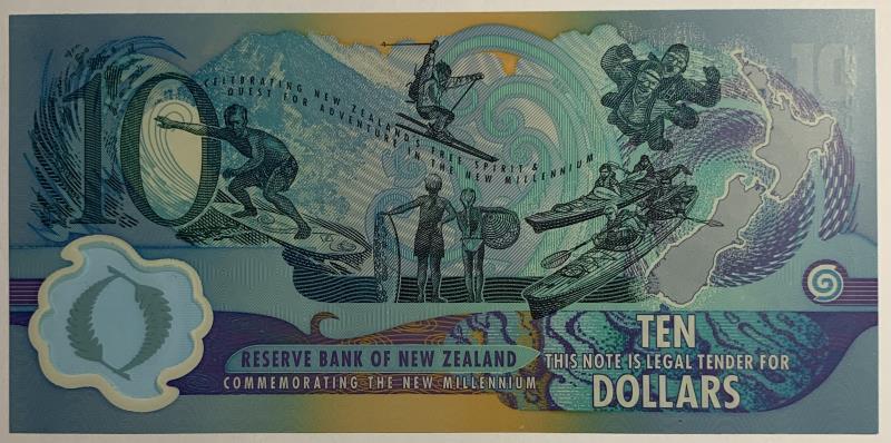 New Zealand. 10 dollars. Banknote. Type 1991. - UNC.