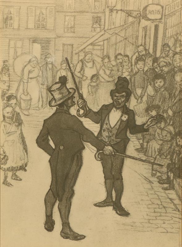 Toegeschreven aan Théophile-Alexandre Steinlen (Lausanne, Zwitserland 1859 - 1923 Parijs).