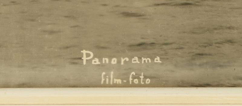 Een zeer grote panoramische filmfoto van M.S. Willem Ruys van de Rotterdamsche LLoyd - later omgebouwd tot de Achille Lauro. 