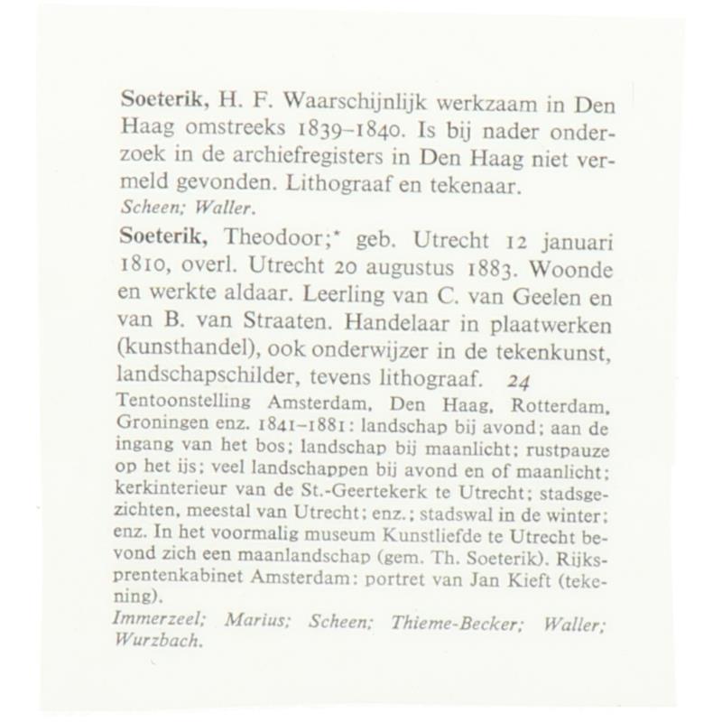 Theodoor Soeterik (Utrecht 1810 - 1883).