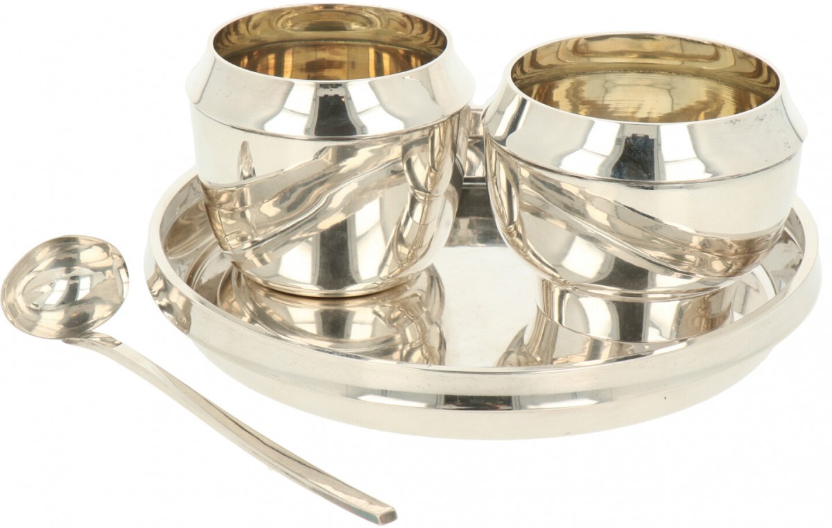 (4) Delig Roomstel zilver.