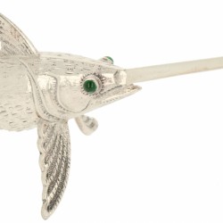 Miniatuur zwaardvis zilver.