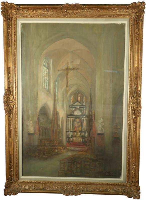 Karel de Posson (Antwerpen 1889 - 1960), Interieur van Onze-Lieve-Vrouwekathedraal te Antwerpen.
