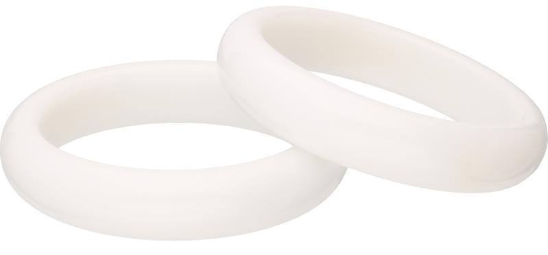 Lot van 2 slavenarmbanden, witte jade.