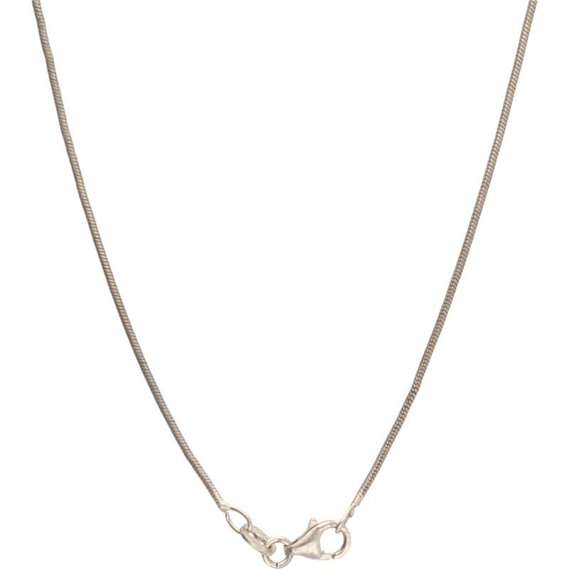 Collier met parel hanger zilver - 925/1000.