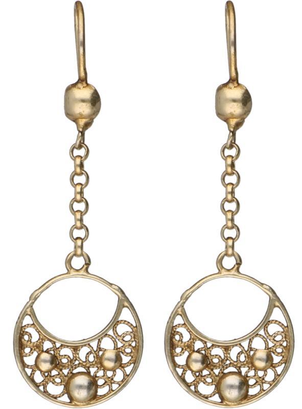 Filigrain oorbellen verguld zilver - 835/1000.