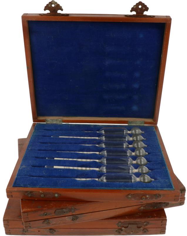 Een lot van (3) doosjes met hydrometers.