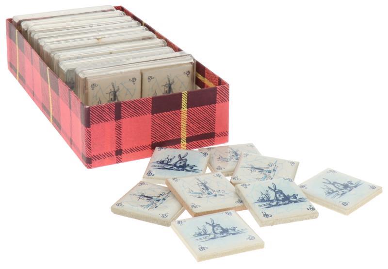 Een lot met diverse miniatuur tegeltjes. Eind 20e eeuw.