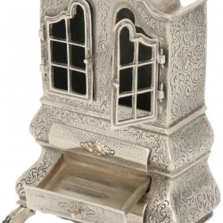Miniatuur kabinet zilver.