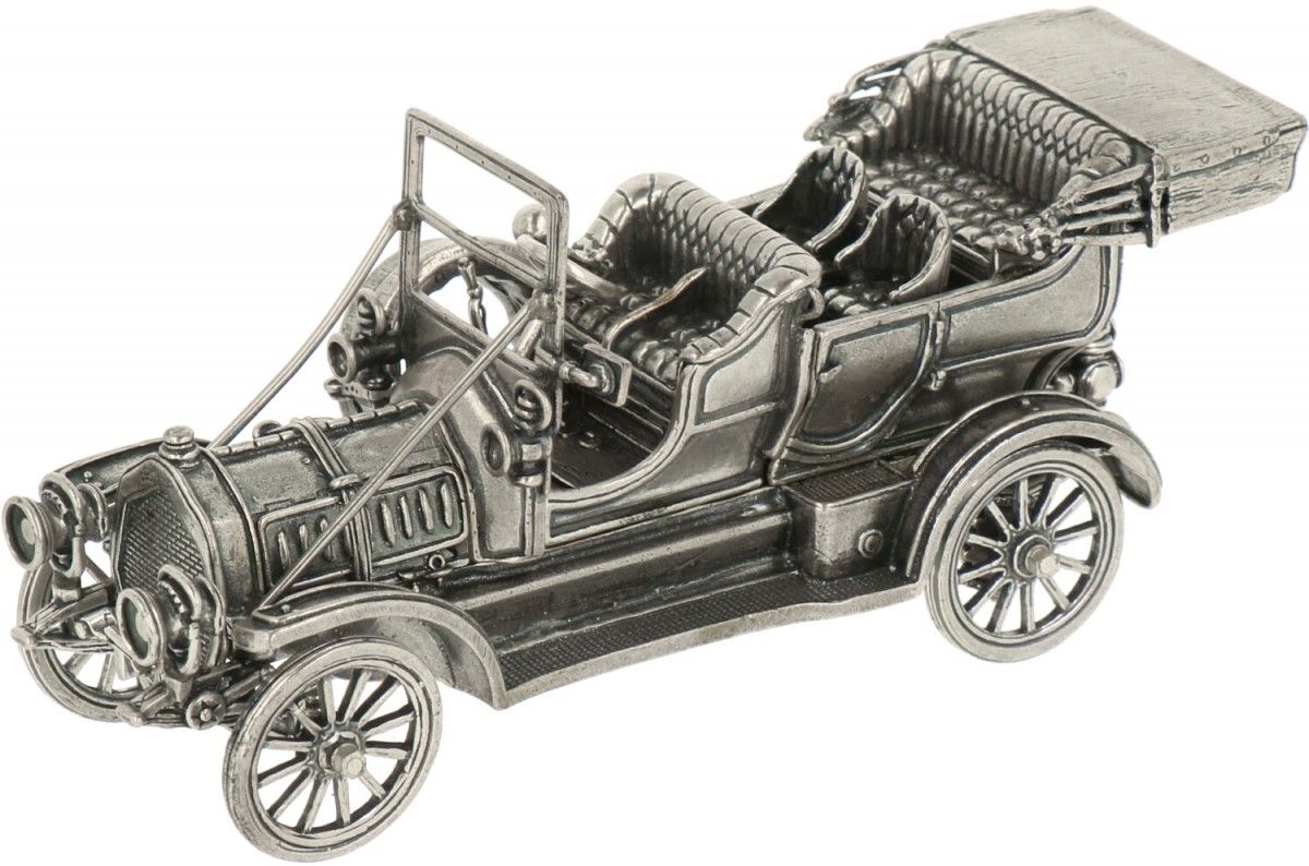 Miniatuur oldtimer zilver.
