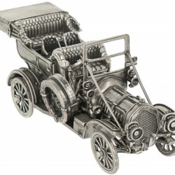Miniatuur oldtimer zilver.