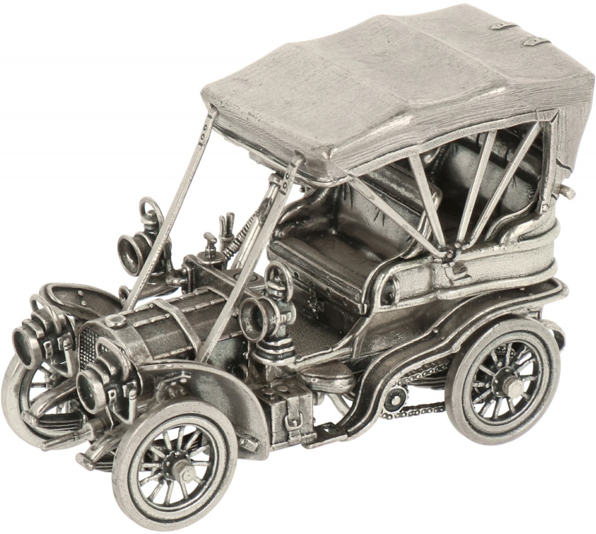 Miniatuur oldtimer zilver.
