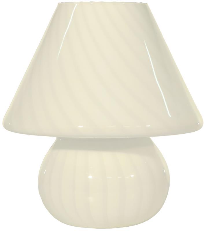 Een wit glazen lamp. 2e helft 20e eeuw. 
